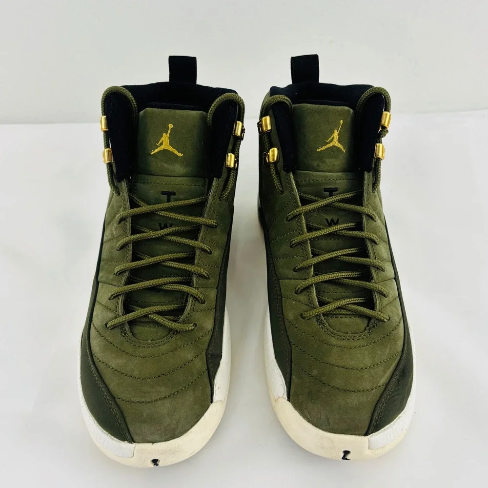 Nike Air Jordan 12 Retro Olive Green CP3 Class of 2003 Shoes Size 6Y 153265-301